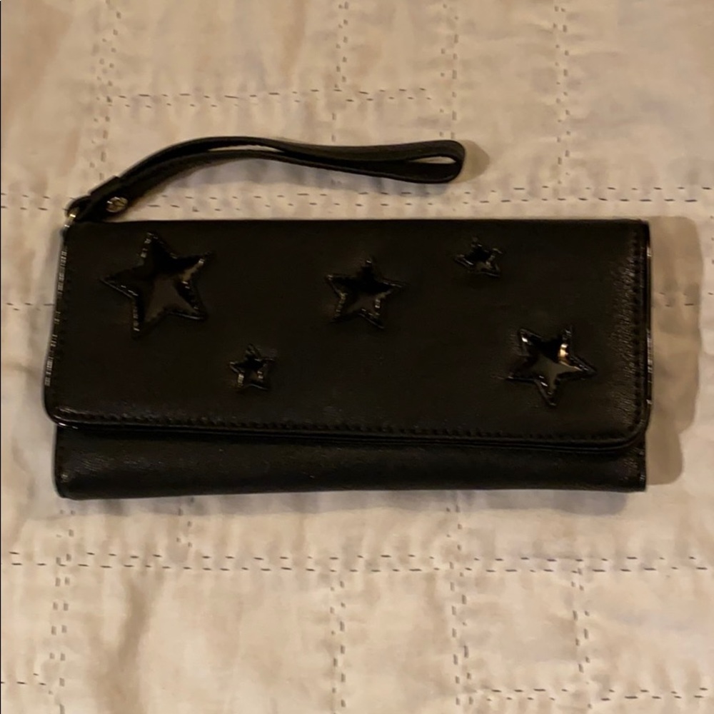 NEW Serena Williams Black Faux Leather Wallet